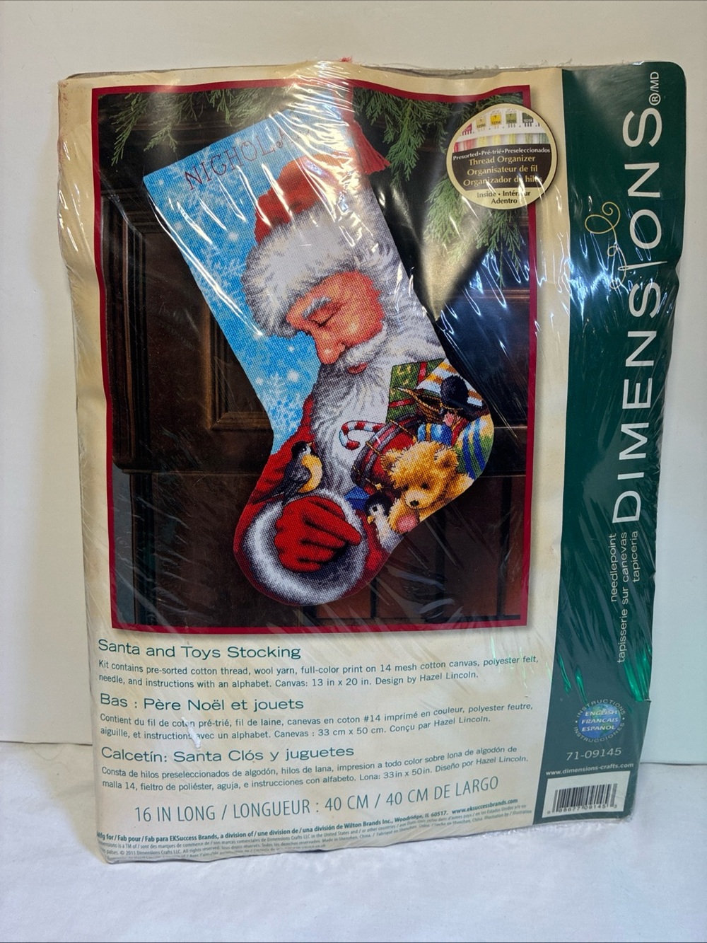 Dimensions Santa And Toys Stocking Counted Cross Stitch Embroidery NEW SEALED
